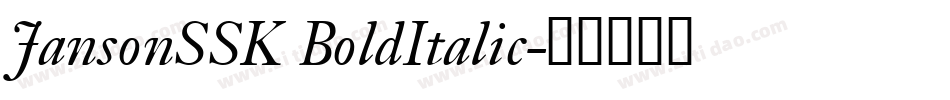 JansonSSK BoldItalic字体转换